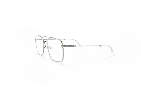 Srebrne metalowe okulary korekcyjne Youl Trangan profil