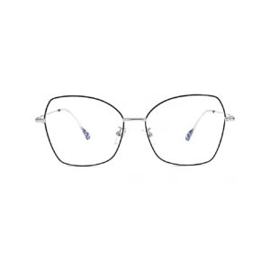 Duże kobiece metalowe okulary korekcyjne Youl Nora złote