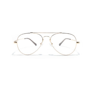 Youl okulary korekcyjne Biak typu aviator w kolorze złotym