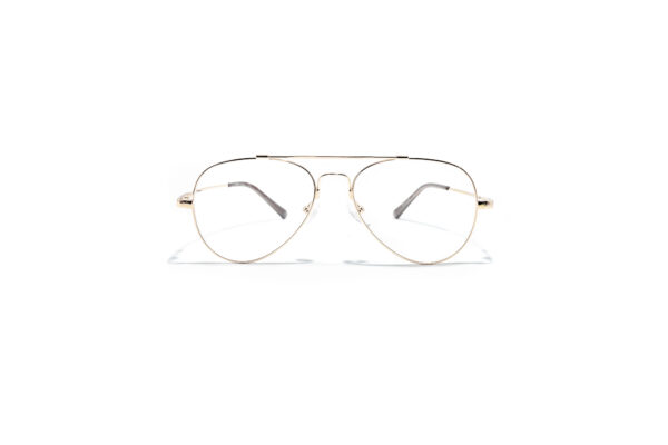 Youl okulary korekcyjne Biak typu aviator w kolorze złotym