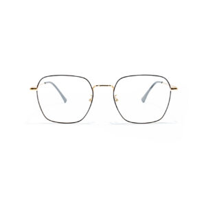 Metalowe okulary korekcyjne czarno złote Youl Dominika