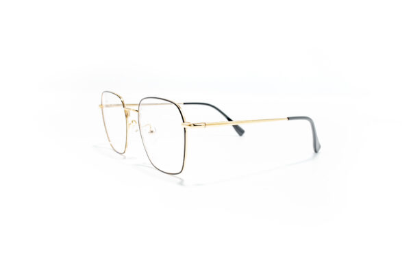Okulary korekcyjne metalowe złoto czarne Youl Dominika