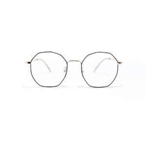 okulary korekcyjne okragle youl texel złoto czarne oprawki oprawy