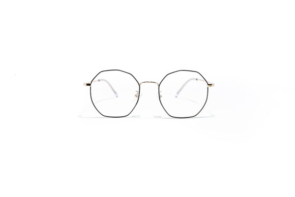 okulary korekcyjne okragle youl texel złoto czarne oprawki oprawy