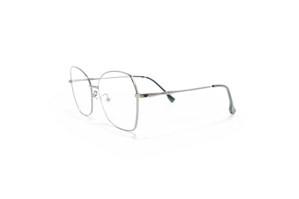 Duże metalowe kobiece okulary korekcyjne Nora grafit profil