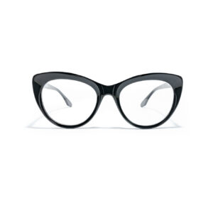 Duże kocie okulary korekcyjne Youl Nosy czarne kobieta